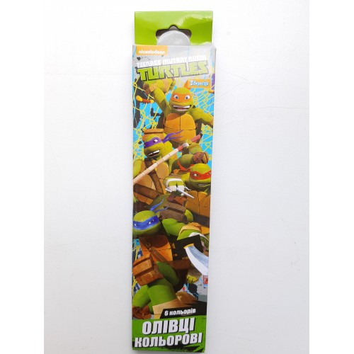Карандаши разноцветные 6 цветов Turtles в интернет магазине Kids toys: цена, отзывы, продажа, купить | k-km.com оптом и в розницу