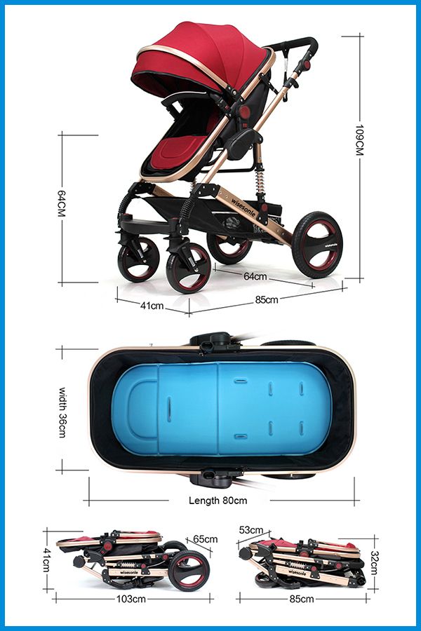 Детская коляска Wisesonle 2 в 1. #AliMix #коляска #Stroller