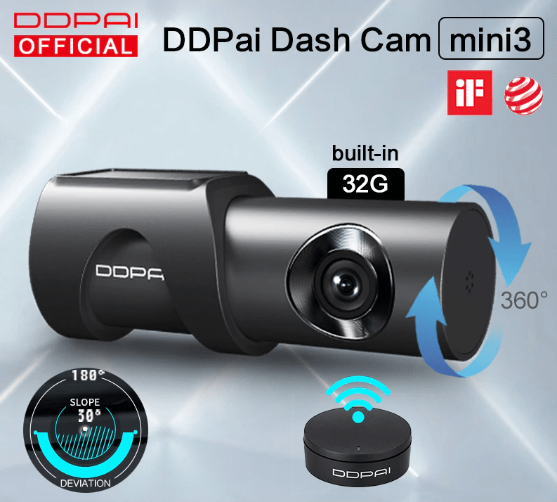 Автомобильный видеорегистратор DDPai Mini3 1600P HD Dvr - ECOTO