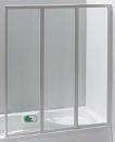 PERETE CADA HERA ALUMINIU/STICLA, PROFIL ALB, GEAM 4 MM SABLAT DREAPTA, L.130xH.140cm