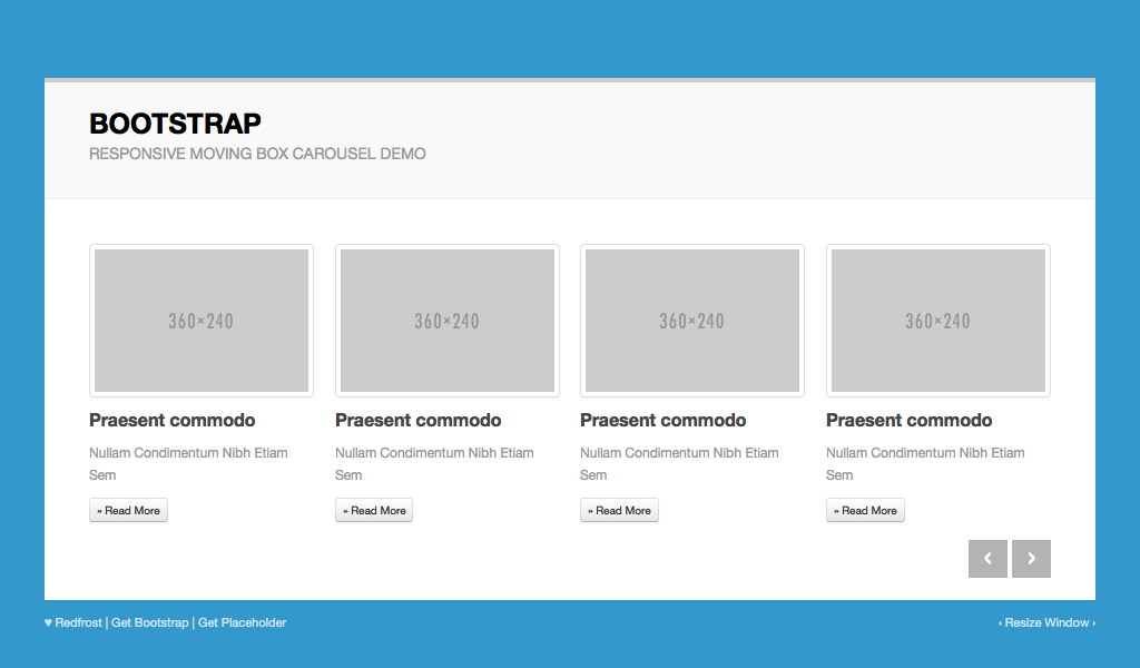 Bootstrap 2 Moving Box Carousel