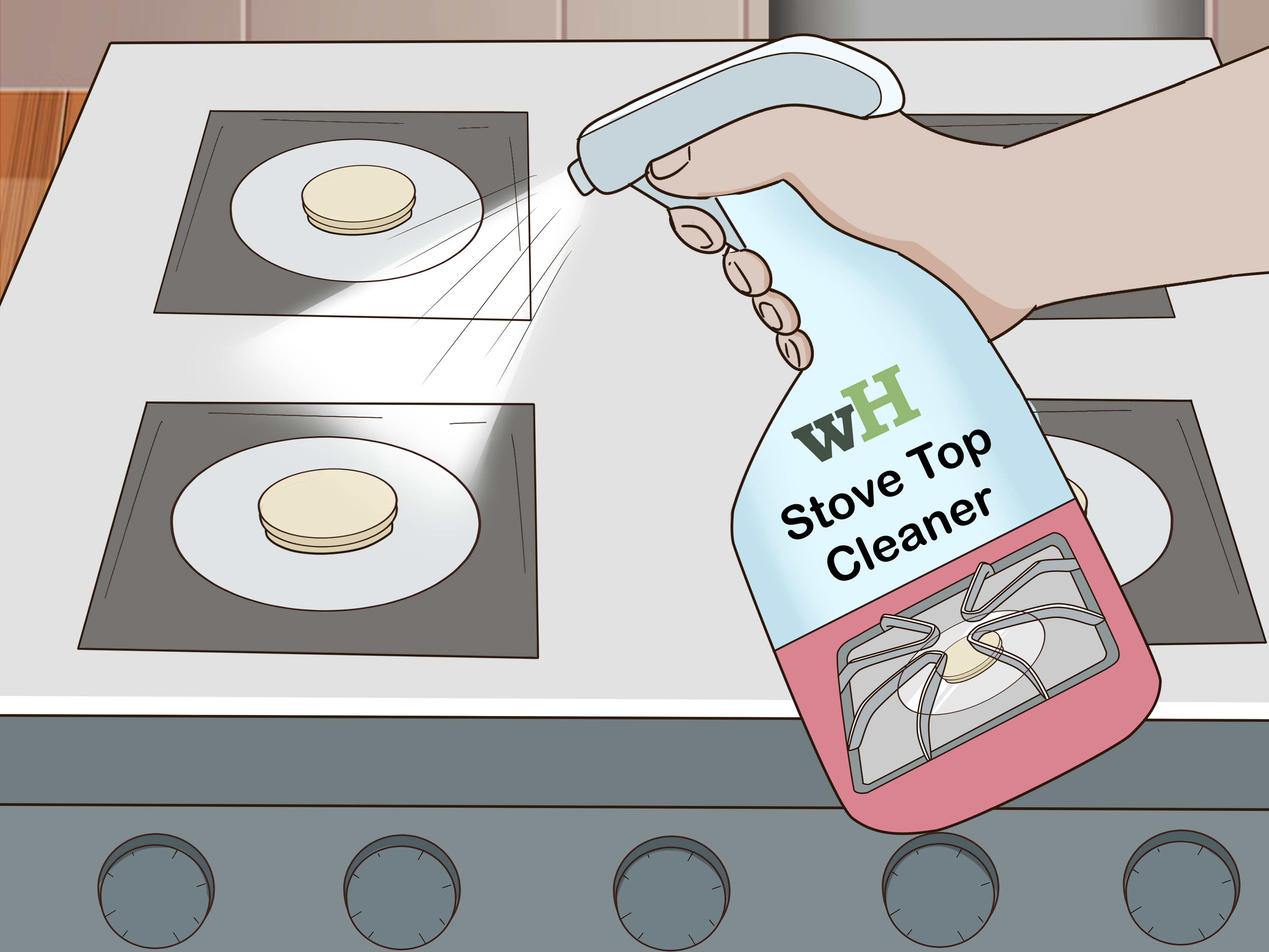 Как почистить черную кухонную плиту - wikiHow