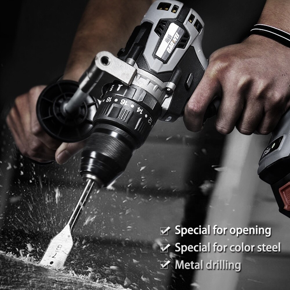 21V cordless hammer drill Industrial grade brushless impact drill 1/2" Metal Auto locking Chuck 2000AH Battery|Electric Drills|   - AliExpress