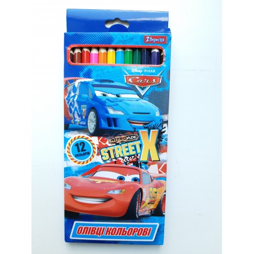 Карандаши разноцветные 12 цветов Cars в интернет магазине Kids toys: цена, отзывы, продажа, купить | k-km.com оптом и в розницу